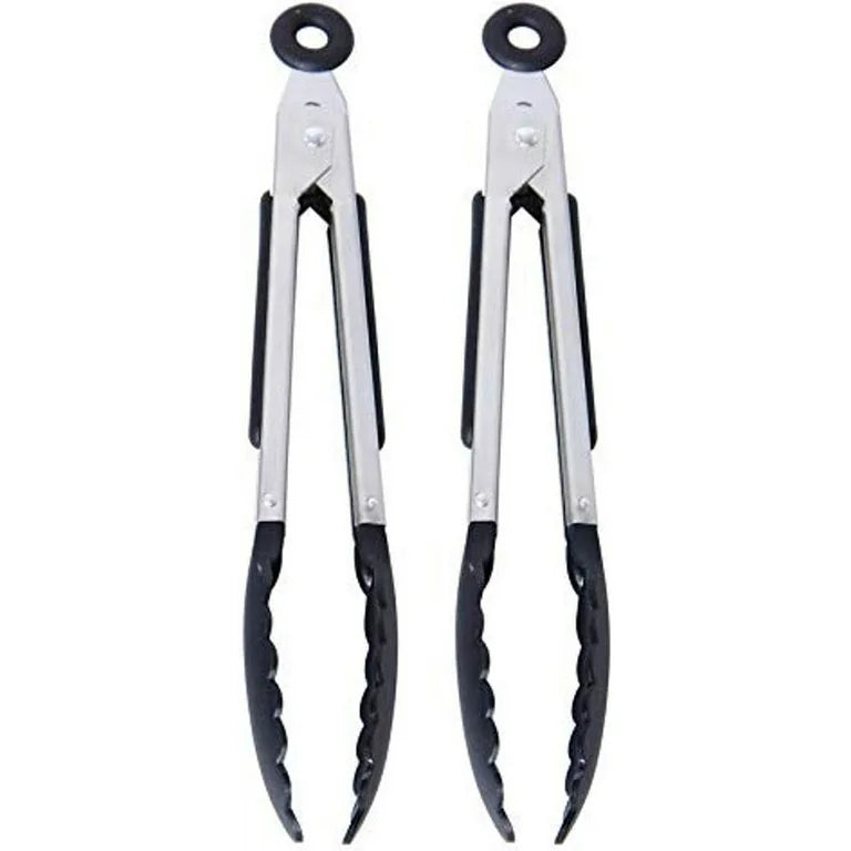 Farberware Classic Mini Nylon Tipped Tongs, Set Of 2, Black