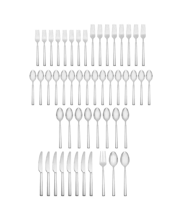 Cambridge Drew 51-Piece Stainless Steel Flatware Set, Service for 8