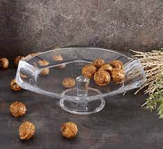 Reflection Crystal Serving Plate with stem