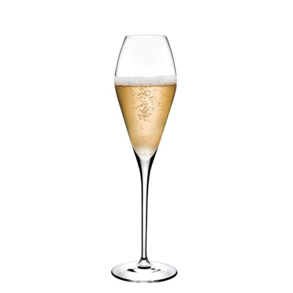 Crystal champagne glasses