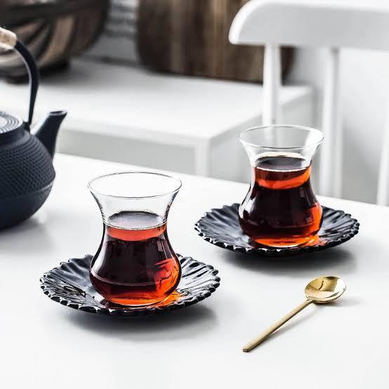 Pasabahce Aurora 12-Piece Turkish Tea Set